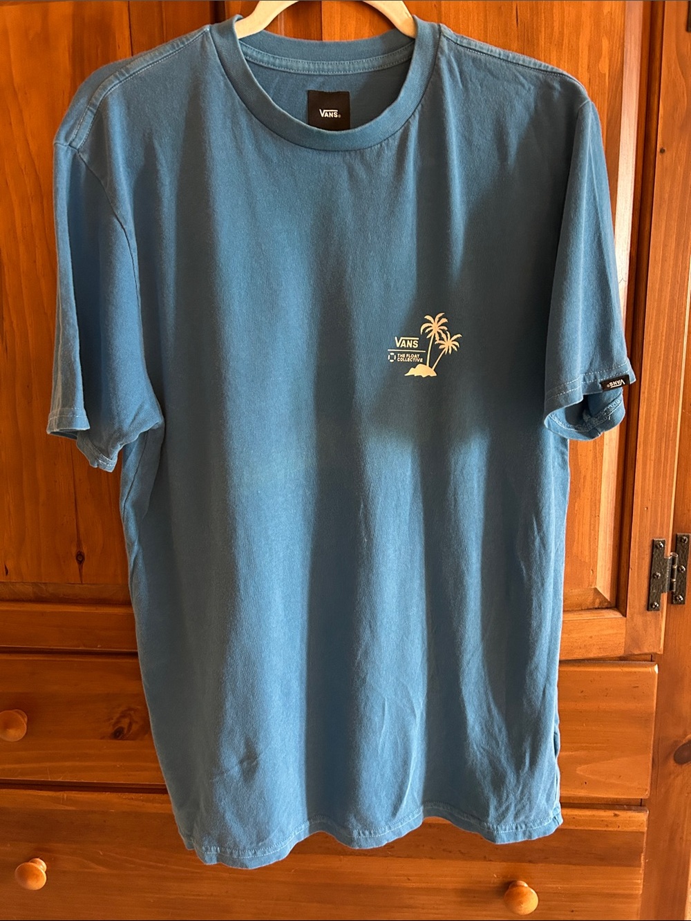 Vans Blue Short Sleeve T-Shirt with Palm Logo